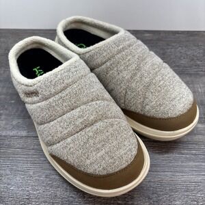KURU Draft 2 Women's Size 10.5 Oatmeal-Sand Casual Comfort Slip-On Mule Slippers